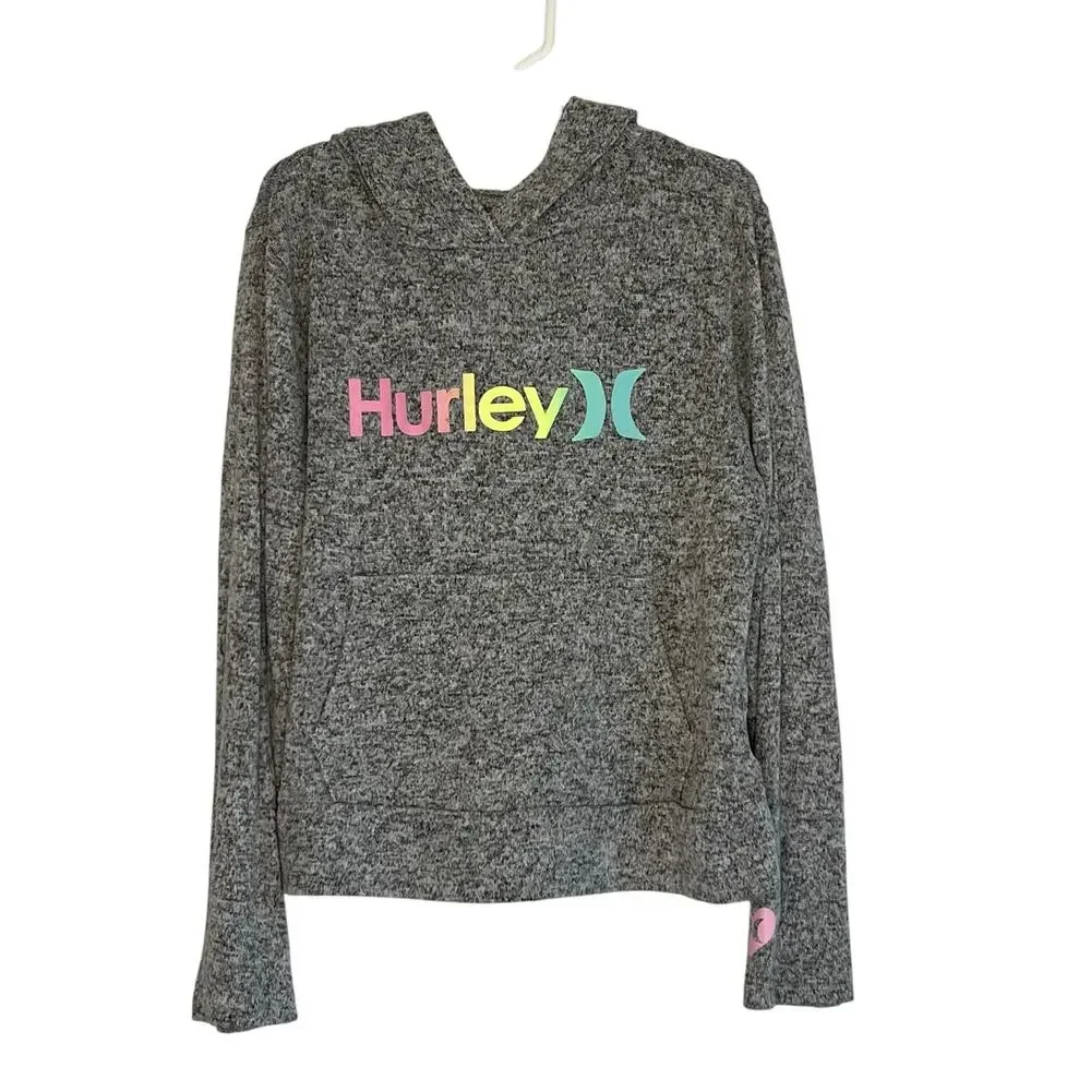 Girls' Hurley soft & light Hacci knit pullover hoodie Size Small (7)